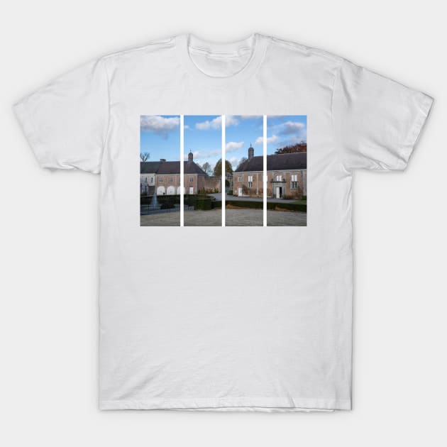 Modave Castle is also known as the Castle of the Counts of Marchin. Liege Province. Autumn sunny day. T-Shirt by fabbroni-art